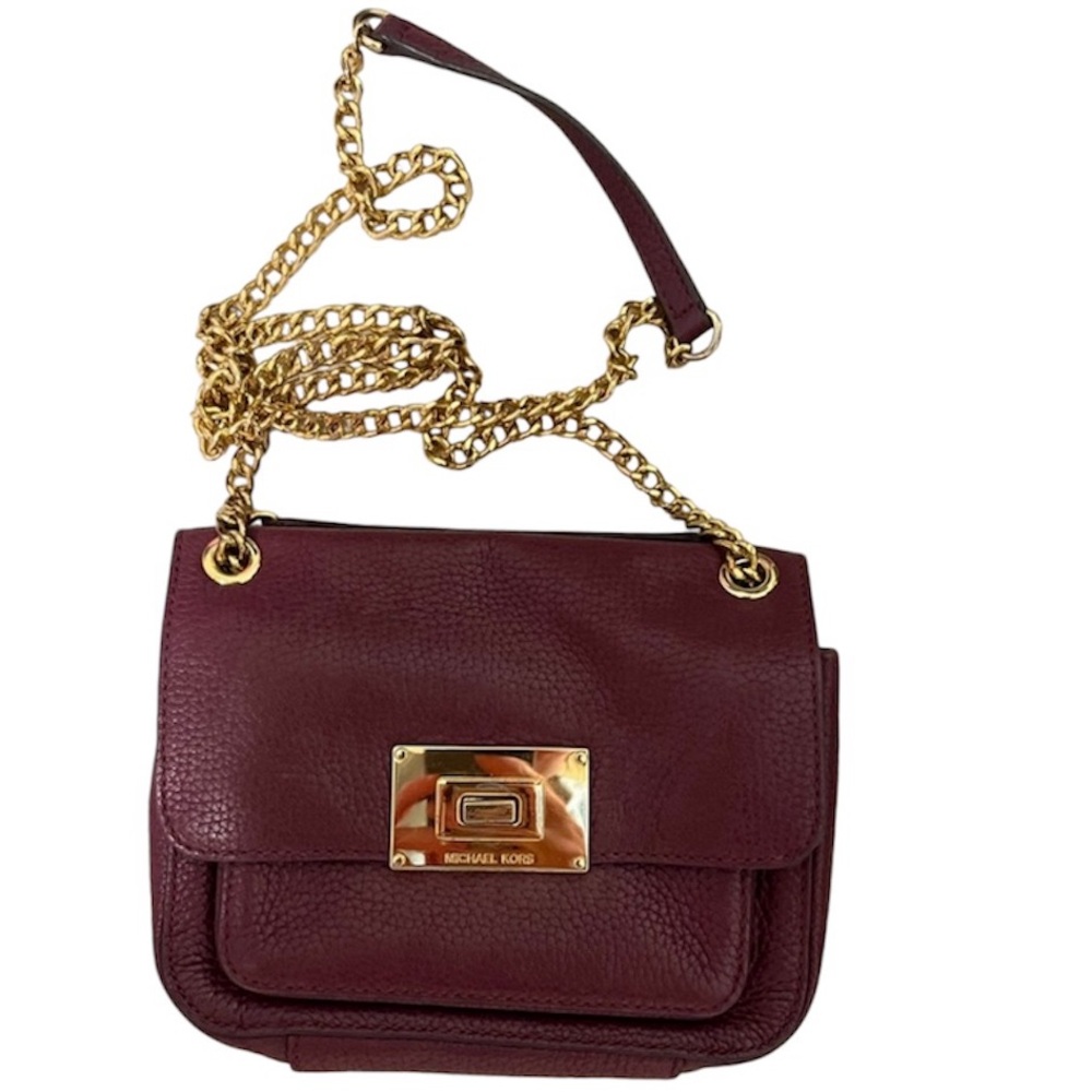 Michael Kors Vintage Crossbody Bag Sloan Convertible Strap Shoulder Burgandy Bag